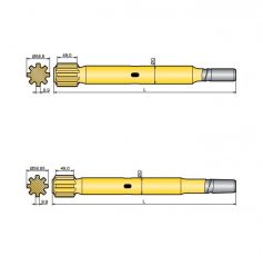 Хвостовик аналог Sandvik/Tamrock  HL 500, HL 500 S, HL 550 S, HL 560 S