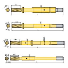 Хвостовик аналог Atlas Copco COP 2550, 2550EX, 2550UX