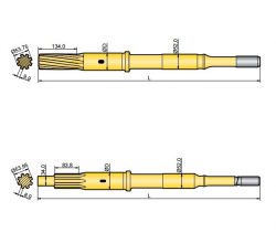 Хвостовик аналог Atlas Copco COP 1240EX, COP 1338EX