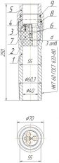 Кабельный ввод погружных насосов нефтяных скважин АФЭН 21-65-400М
