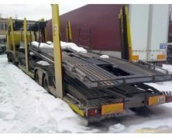 Продается автовоз mercedes benz 1840 actros 2001 г.в. с прицепом-установкой lohr до 7 а/м